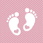  Babaváró Little Feet Pink szalvéta 20 db-os 33x33 cm (PKK031869)