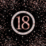  Happy Birthday 18 Rose Gold szalvéta 20 db-os 33x33 cm (PKK057005) - oliviashop