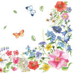  Virág Blossom Border szalvéta 20 db-os 33x33 cm (PKK028821) - oliviashop