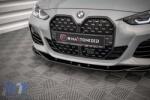  Maxton Design version 3 spoiler suitable for front M bumper on BMW 4 Series Gran Coupe G26 after 2021, black lacquer (ABBMSX6008424)