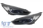 KITT Első lámpák LED DRL Ford Focus III Mk3 (2015-2017) Bi-Xenon Design dinamikus folyású irányjelző lámpák démon kinézet (HLFFMK3)