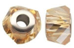 Swarovski BeCharmed Helix Bead- Swarovski gyöngy- Golden Shadow