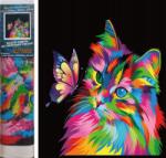 NORIMPEX - Puzzle Pictură cu diamant Farebná mačka 30x40cm - 1 - 39 piese