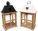 AdTrend Set 2 felinare lemn metal 18 x 14 x 33 cm (79640)