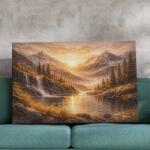 Art Gift Decor Картина от канава - Планински пейзаж