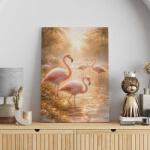 Art Gift Decor Картина от канава - Розови фламинго