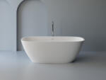 Foglia Cada freestanding dreptunghiulara, compozit alb mat, interior lucios, 150x73.6x50.7 cm, Foglia Aura (637723151003)