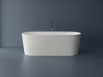 Foglia Cada freestanding ovala, compozit alb mat, interior lucios, 180.3x76.2x61 cm, Foglia Anastasia (640450181103)
