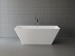 Foglia Cada freestanding dreptunghiulara, compozit alb mat, interior lucios, 168x82.9x60.5 cm, Foglia Imperia (631275171103)