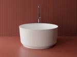 Foglia Cada freestanding rotunda, compozit alb mat, 110x110x51.2 cm, Foglia Polaris (637727111033)
