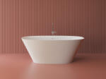 Foglia Cada freestanding ovala, compozit alb mat, interior lucios, 167x83.1x62.5 cm, Foglia Moonstone (631299171103)