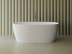 Foglia Cada freestanding ovala, compozit alb lucios, 160x70x61.5 cm Foglia Nova (600181161103)