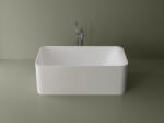 Foglia Cada freestanding dreptunghiulara, compozit alb lucios, 150x76.2x53.5 cm, Foglia Toscana (640426151103)