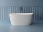Foglia Cada freestanding ovala, compozit alb lucios, 140x70x61.5 cm Foglia Nova (637701141103)