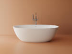 Foglia Cada freestanding ovala, compozit alb mat, interior lucios, 160x78x50 cm, Foglia Bordeaux (637710161103)