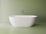 Foglia Cada freestanding ovala, compozit alb mat, interior lucios, 180x81.3x60 cm, Foglia Bellevue (625477181103)