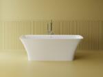 Foglia Cada freestanding dreptunghiulara, compozit alb lucios, 174.5x75.3x60 cm, Foglia Harmony (631239171103)