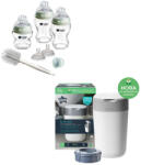 Tommee Tippee Комплект стъклени шишета за новородено Tommee Tippee - Natural Start + Хигиенен кош за пелени Twist and Click (TT.0018+TT.0153) - baby