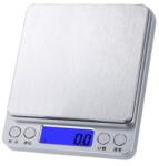  Mini Cantar Electronic, Flippy, pentru Alimente/Bijuterii, max 3 Kg, 2 x AA, 12.7 x 10.6 x 1.9 cm, Gri (164359) Cantar baie
