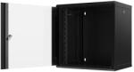 Mirsan Dulap rack perete 19" 12U 565x576x450mm negru asamblat, usa sticla, panou lateral detasabil Mirsan MR. WTC12U45MN. 01_KYK (CABW-12U-MRWTC12U45MN01KYK-MRS)
