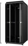 Mirsan Dulap rack 19" 36U 800x1776x1000mm negru asamblat, usa dubla aluminiu/sticla, Mirsan MR. GTV36U81.01 (CABF-36U-MRGTV36U8101-MRS)