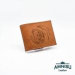 Amnisu D20 sárkányos világos barna férfi bőr pénztárca ABH1021-d20sar