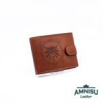 Amnisu Barna Witcher mintás patentos férfi bőr pénztárca BVS1021/T-witmin