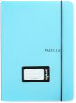 PAPIRNY Caiet A5, dictando, albastru pastel, coperta plastic + elastic (8.0-995)