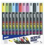 MFP Set 12 markere acrilice, MFP, 4 mm, Multicolor (6410819)