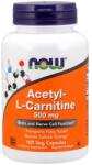 NOW Acetil-L-Carnitină - 500 mg · 100 vcaps