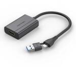 Vention ACYHB USB-C + USB-A към HDMI адаптер, 0.15 m, сив, алуминиева сплав (ACYHB)