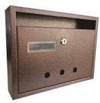  Postaláda fekvő lépcsőházi lenyíló (31x23cm) barna névtartóval (3490142) (3490142)