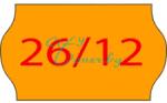 Blitz-printex Едноредови етикети 26мм х 12мм Оранжев (2612orange)