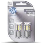 m-tech BA15s R5W 12V 13LED, fehér, 2db (LB060W)