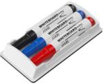 ICO Tábla- és flipchart marker készlet tartóban, 1-3 mm, kúpos, ICO "11 XXL", 3 különböző szín +táblatörlő (TICPLSZ) - primatinta