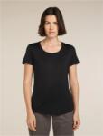 Icebreaker Women Merino 125 Cool-Lite Sphere III SS Scoop Tee női funkcionális felső S / fekete