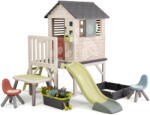 Smoby Casă pe piloni cu spațiu de ședere House On Stilts Life Smoby cu tobogan și filtru UV (SM810301-A) Casuta pentru copii