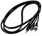 RockCable RCL 20901 D4 Kábel, 2 x RCA TRS Jackhoz, 1 m, Fekete, Kiváló Hangminõség (RCL 20901 D4)