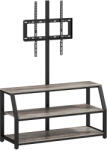 HomCom Comodă TV cu suport pentru televizoare până la 182, 9 cm, comodă TV cu 2 rafturi deschise, 110x43x150cm, gri | Aosom Romania (83B-640V00GY)