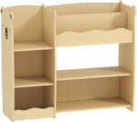 AIYAPLAY Raft pentru Jucării pentru Copii 3-8 Ani cu 7 Rafturi Deschise, Mobilier pentru Copii din MDF, 92x29x79 cm, Culoare Lemn | Aosom Romania (311-109V80ND)