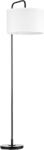 HomCom Lampadar Arcuit, Design Modern cu Abajur din Țesătură și Structură din Oțel, 64x38x163.5 cm, Alba și Neagră, pentru Interior | Aosom Romania (B31-329)