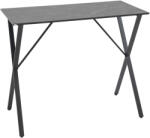 HOMCOM Masă de Bar Rectangulară pentru 4, Blat Efect de Marmură, Design Modern, 120x60x102 cm, Negru | Aosom Romania (835-939V00BK)