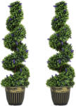 HOMCOM Set de Două Plante Artificiale Lavandă 90cm | Aosom Romania (830-948V01VT)