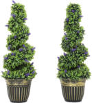 HOMCOM Set de Două Plante Artificiale Lavandă 90 cm | Aosom Romania (830-948V00VT)