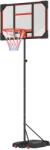 AIYAPLAY Coș de baschet pentru copii, coș de baschet pentru exterior pentru copii, ajustabil între 210-260 cm, cu role, peste 6 ani, Roșu | Aosom Romania (341-054V00RD)