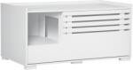 PawHut Dulap pentru pisici cu 2 rafturi Design 2 în 1, Ușă magnetică Alb | Aosom Romania (D31-045WT)
