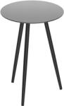 Outsunny Masă de cafea mică rotundă, masă de sprijin, blat din sticlă securizată, picioare ascuțite, cadru din oțel, Ø 40 x 50 cm, negru | Aosom Romania (84G-794V00BK)
