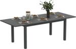 Outsunny Masă Extensibilă pentru Grădină din Aluminiu și Blat cu Șipci, 160/220x90x73 cm, Gri | Aosom Romania (84G-591V00GY)
