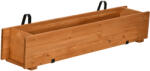 Outsunny Jardinieră dreptunghiulară din lemn pentru grădină, de suspendat, cu 2 cârlige 91 x 18 x 16, 5 cm maro | Aosom Romania (845-810V00BN)