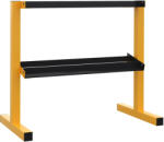 SPORTNOW Suport pentru gantere, până la 270 kg, 2 niveluri, cadru din oțel, galben, 92, 5 x 50, 5 x 80, 5 cm | Aosom Romania (A91-271V00YL)